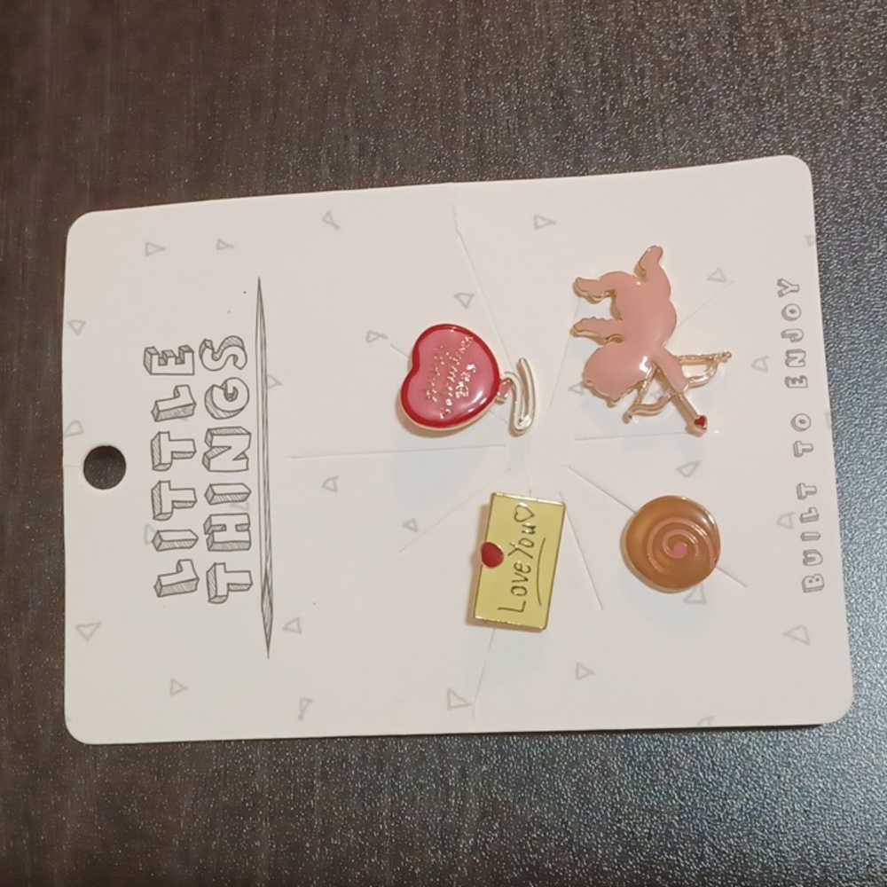 Kids Pin Set - Red, Gold, Pink